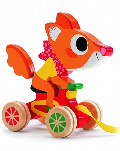 Каталка на веревочке Лисенок (Djeco, 06224k)